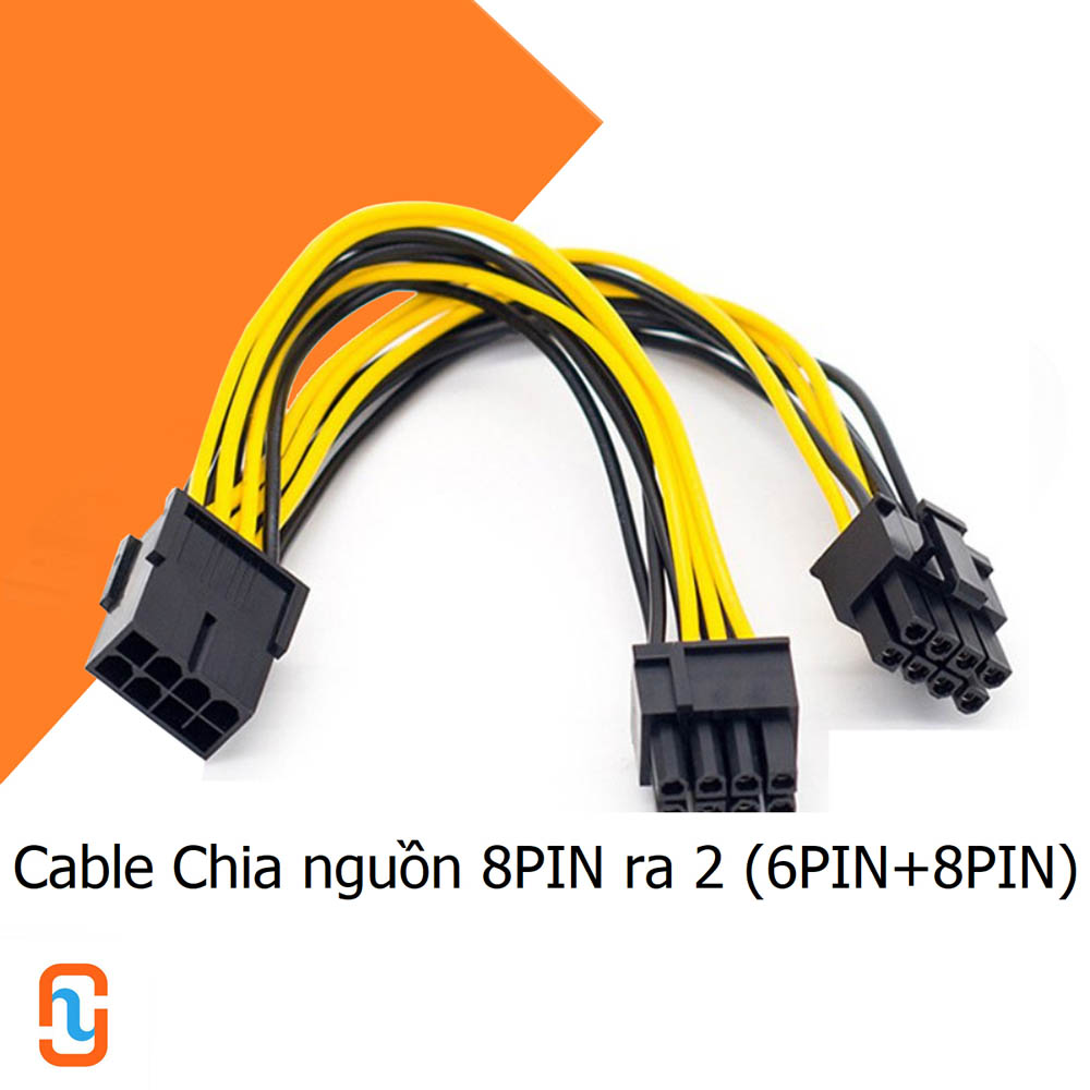 Cable Chia nguồn 8Pin ra 2 (6Pin+8Pin)