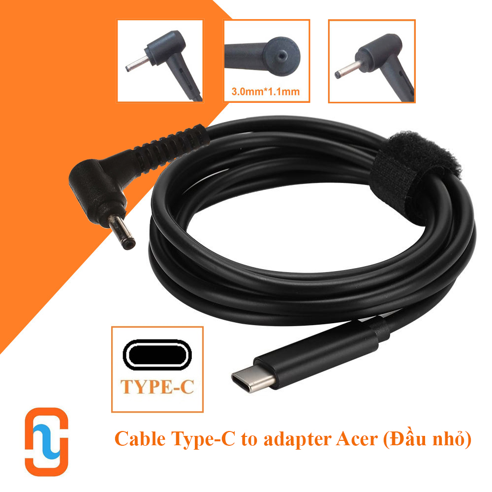 Cable Cục sạc Usb C – Acer  (Đầu nhỏ)